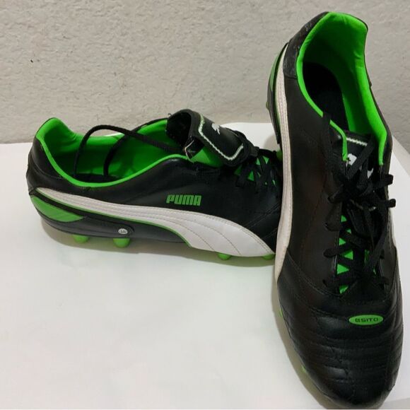 Puma Football Size 14US Esito Soft Ground Black Leather Boots Cleats - Picture 12 of 12